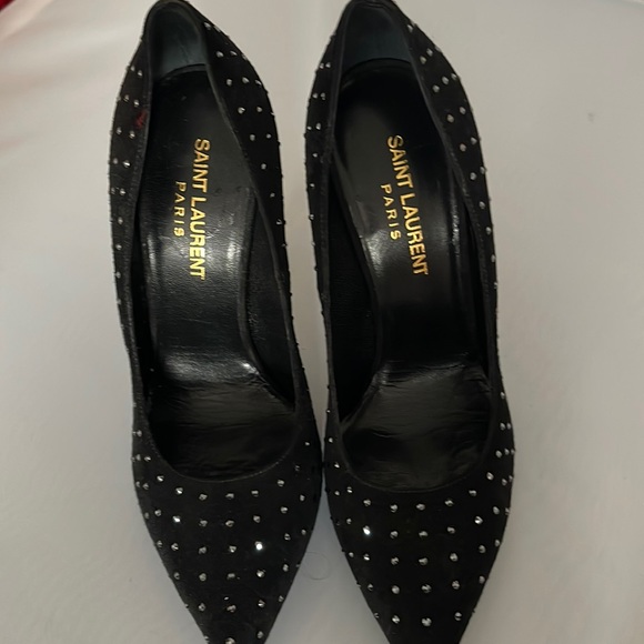 Saint Laurent Anja 100 suede pump - Picture 1 of 12